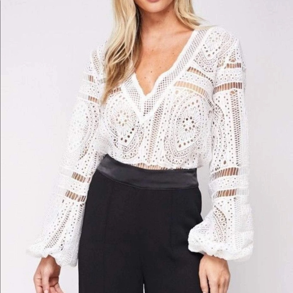 NWT!Gorgeous white body suit.